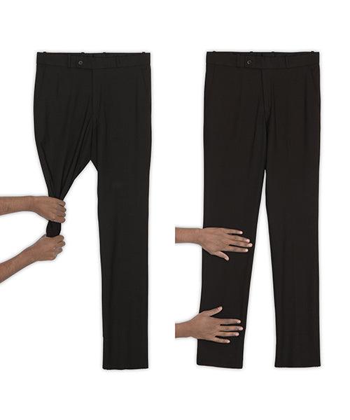 GHPC Polyester Lycra Plain Solid Streatchable Pant for Men (Brown)