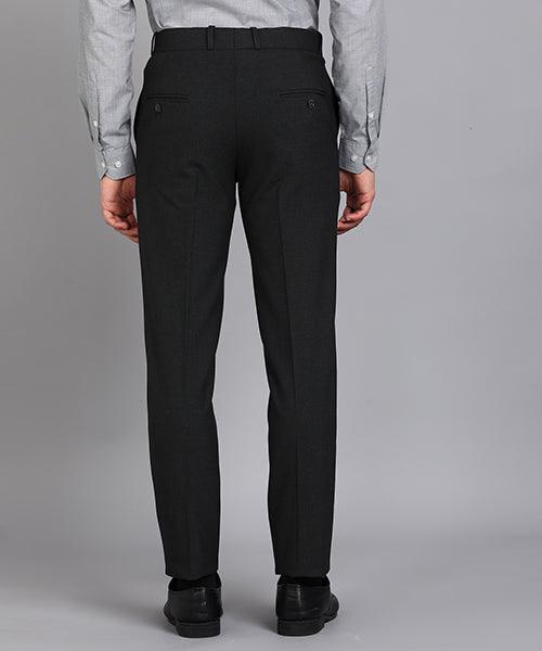 GHPC Polyester Lycra Plain Solid Streatchable Pant for Men (Dark Grey)