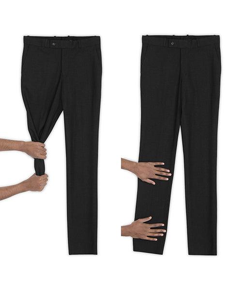 GHPC Polyester Lycra Plain Solid Streatchable Pant for Men (Dark Grey)