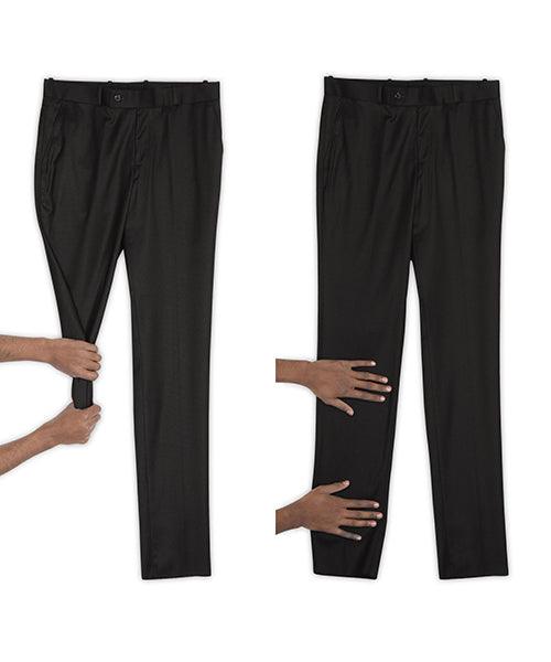 GHPC Polyester Pin Checks Pant for Men (Brown)