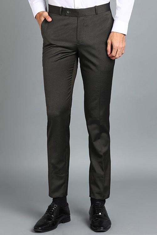 GHPC Polyester Pin Checks Pant for Men (Olive)