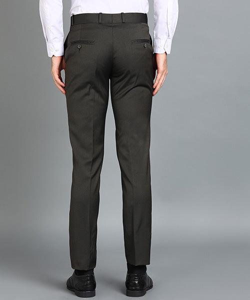 GHPC Polyester Pin Checks Pant for Men (Olive)