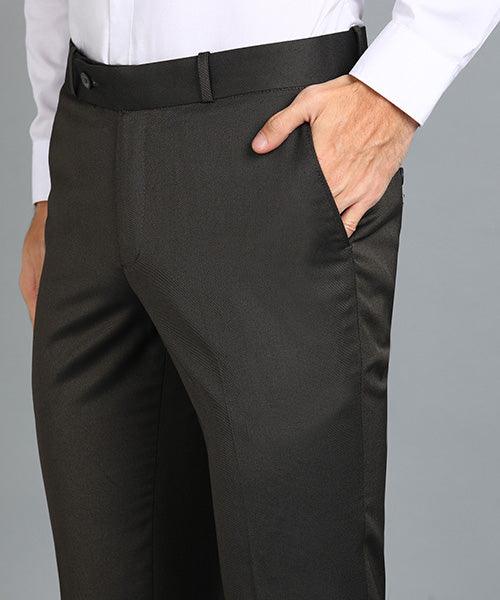 GHPC Polyester Pin Checks Pant for Men (Olive)