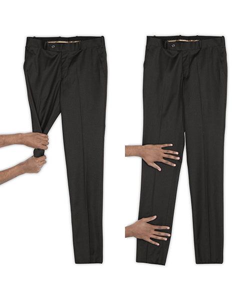 GHPC Polyester Pin Checks Pant for Men (Olive)