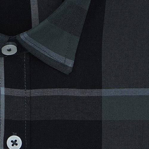 Men's 100% Cotton Big Checkered Full Sleeves Shirt (Grey)
