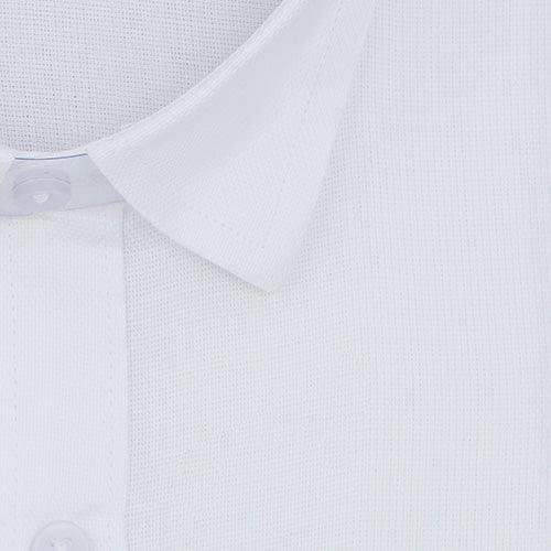 Men's 100% Cotton Jacquard Self Design Full Sleeves Shirt (White)