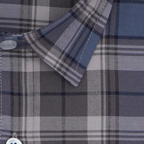 Men's 100% Cotton Plaid Checkered Full Sleeves Shirt (Brown)