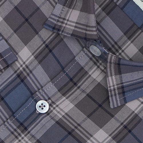 Men's 100% Cotton Plaid Checkered Full Sleeves Shirt (Brown)