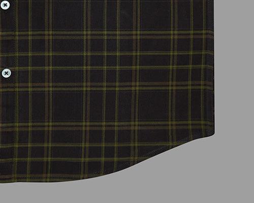 Men's 100% Cotton Plaid Checkered Full Sleeves Shirt (Wine)