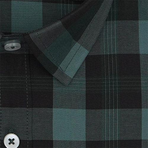 Men's 100% Cotton Plaid Checkered Half Sleeves Shirt (Multicolor)