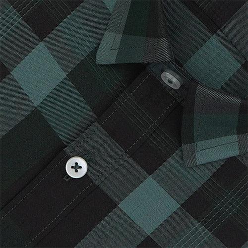 Men's 100% Cotton Plaid Checkered Half Sleeves Shirt (Multicolor)