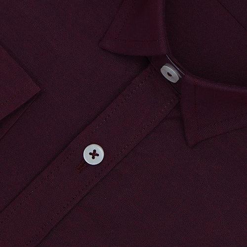 Men's 100% Cotton Plain Solid Full Sleeves Shirt (Maroon)