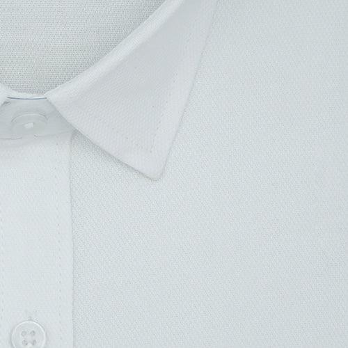 Men's 100% Cotton Self Design Full Sleeves Shirt (White)