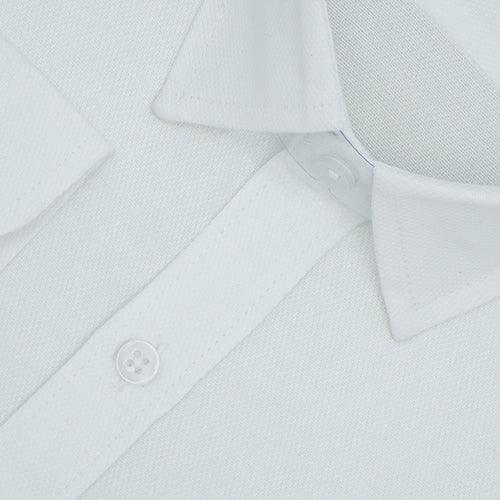 Men's 100% Cotton Self Design Full Sleeves Shirt (White)