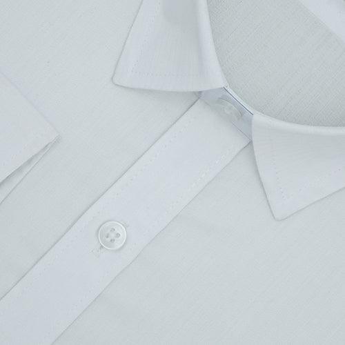 Men's 100% Cotton Self Design Full Sleeves Shirt (White)