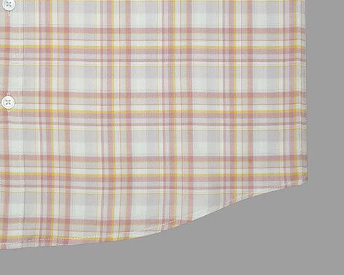 Men's 100% Cotton Tartan Plaid Checkered Half Sleeves Shirt (Rust)