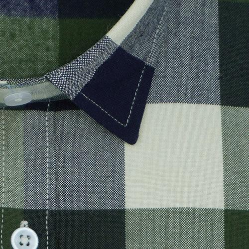 Men's Winter Wear Cottswool Big / Buffalo Checkered Full Sleeves Shirt (Green)