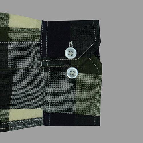 Men's Winter Wear Cottswool Big / Buffalo Checkered Full Sleeves Shirt (Green)
