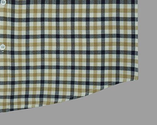 Men's Winter Wear Cottswool Dupplin Checkered Full Sleeves Shirt (Brown)