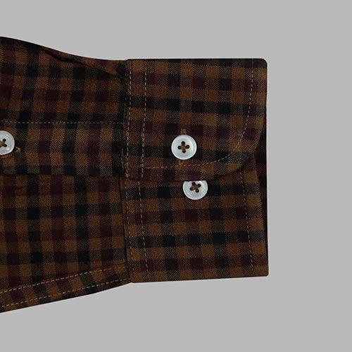 Men's Winter Wear Cottswool Gingham Checkered Full Sleeves Shirt (Multicolor)
