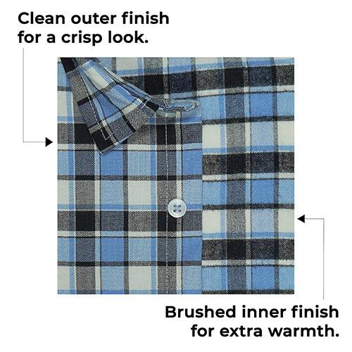 Men's Winter Wear Cottswool Grid Tattersall Checks Full Sleeves Shirt (Blue)