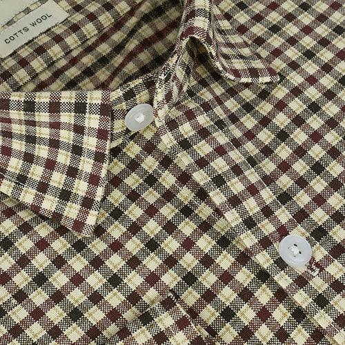 Men's Winter Wear Cottswool Gun Club Checkered Full Sleeves Shirt (Multicolor)