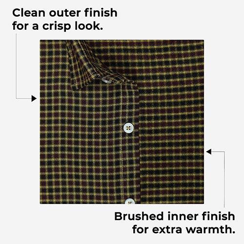 Men's Winter Wear Cottswool Gun Club Checkered Full Sleeves Shirt (Multicolor)