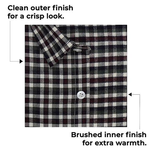 Men's Winter Wear Cottswool Plaid Checkered Full Sleeves Shirt (Multicolor)