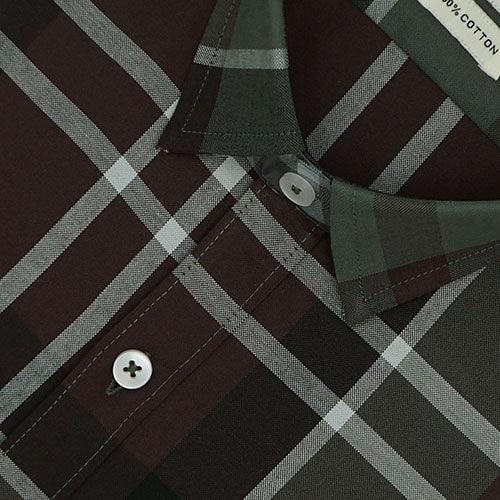 Men's 100% Cotton Plaid Checkered Half Sleeves Shirt (Multicolor)