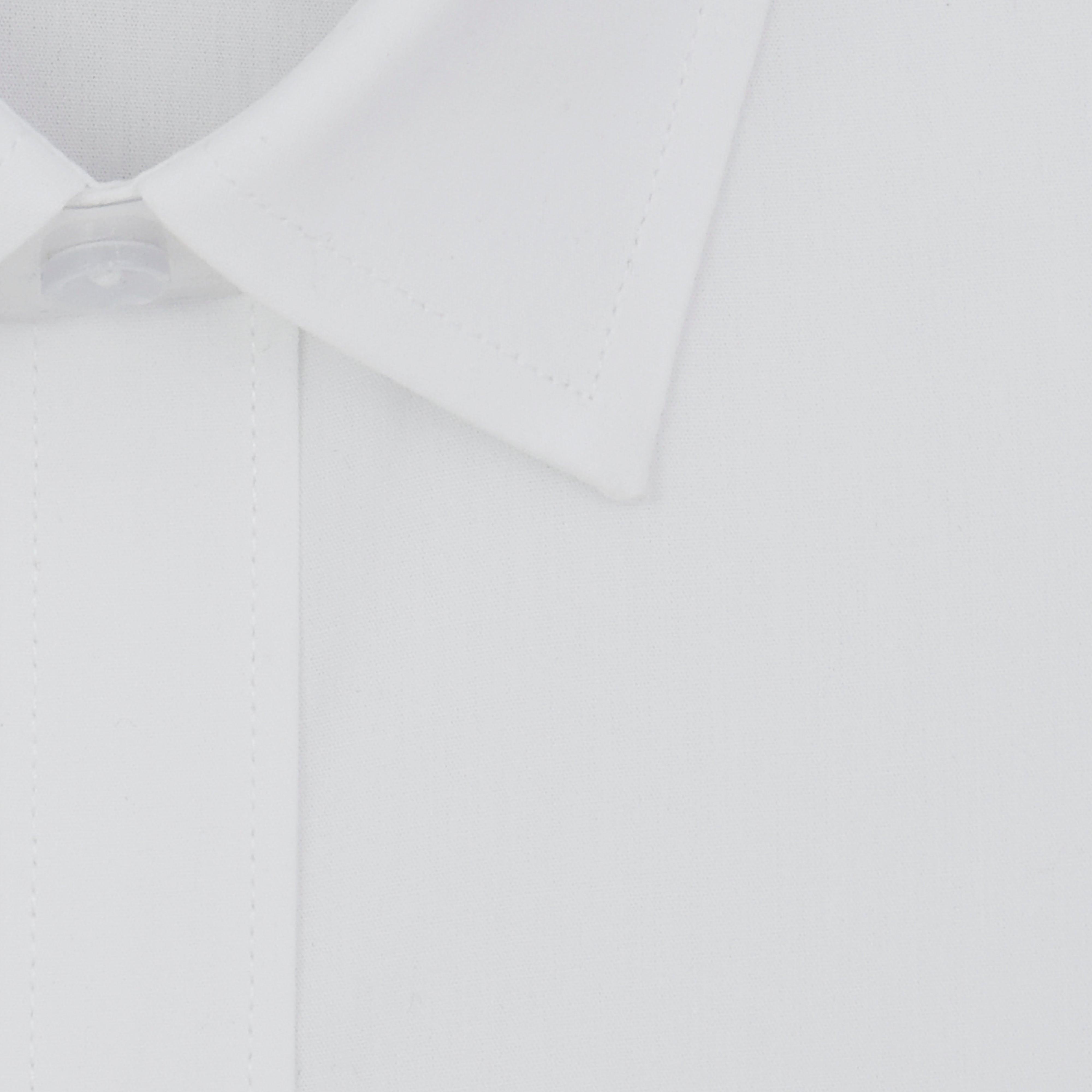Men's 100% Cotton Plain Solid Full Sleeves Shirt (White)