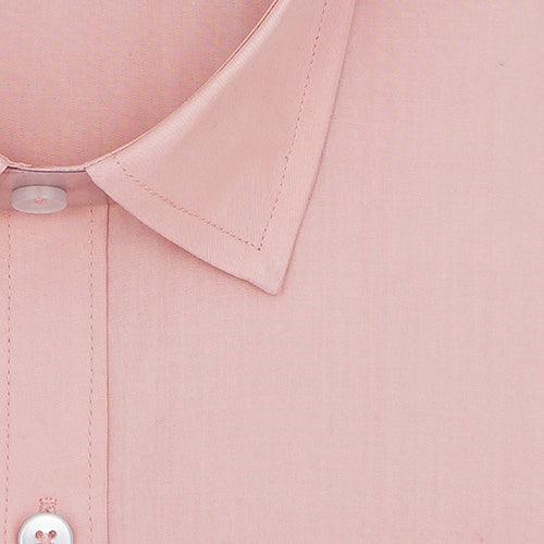 Men's 100% Cotton Plain Solid Half Sleeves Shirt (Light Peach)