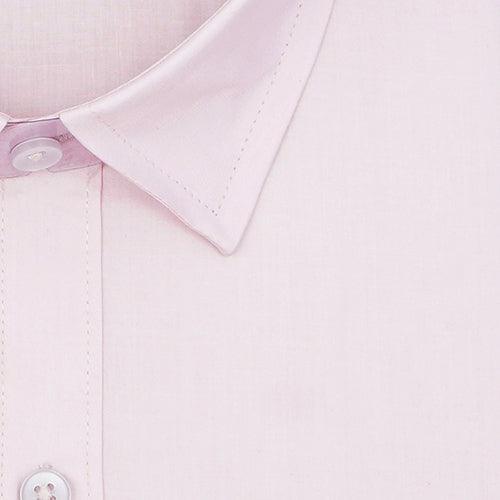 Men's 100% Cotton Plain Solid Half Sleeves Shirt (Pink)