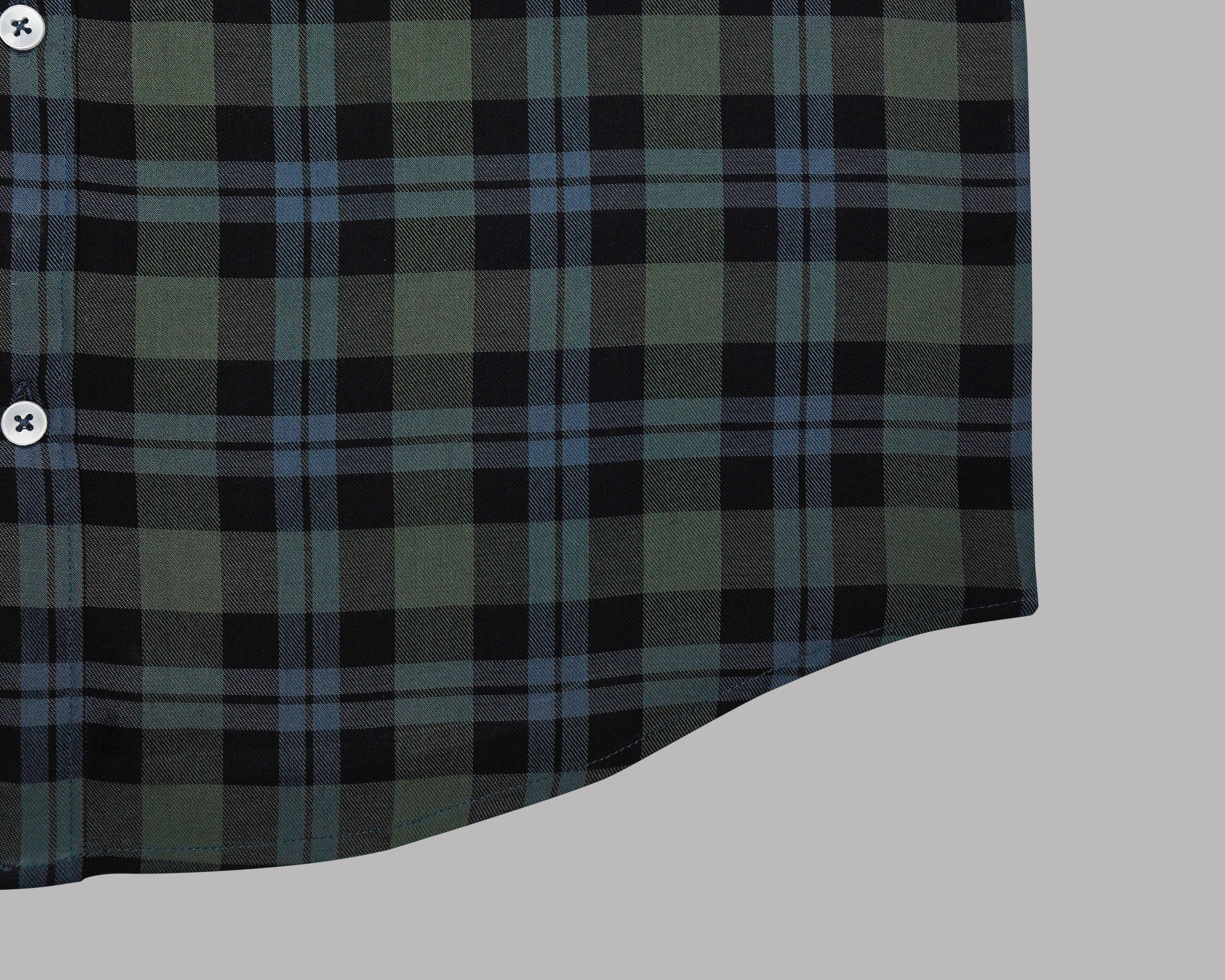 Men's 100% Cotton Tartan Checkered Half Sleeves Shirt (Multicolor)