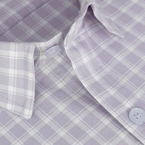 Men's 100% Cotton Windowpane Checkered Half Sleeves Shirt (Mauve)
