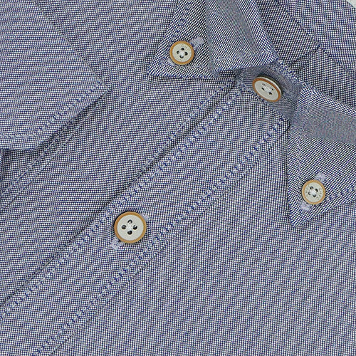 Men's 100% Cotton Plain Solid Full Sleeves Shirt (Navy)