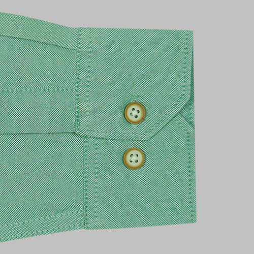 Men's 100% Cotton Plain Solid Full Sleeves Shirt (Forest Green)