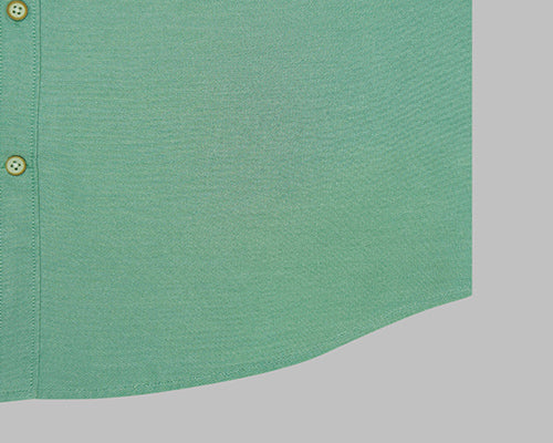 Men's 100% Cotton Plain Solid Full Sleeves Shirt (Forest Green)