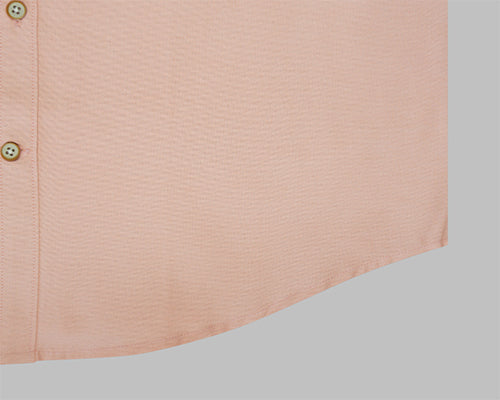 Men's 100% Cotton Plain Solid Half Sleeves Shirt (Peach)