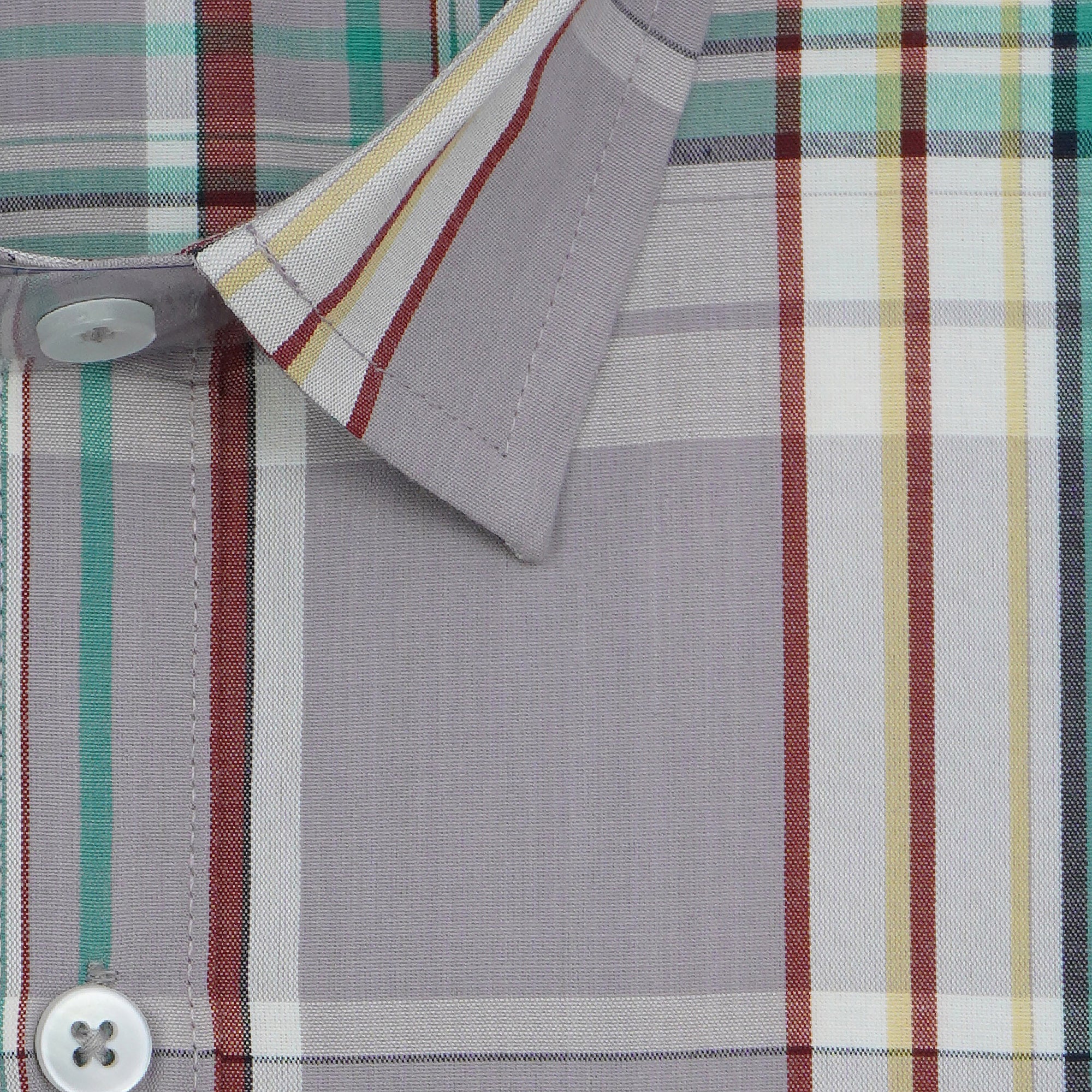 Men's 100% Cotton Checkered Full Sleeves Shirts (Green)