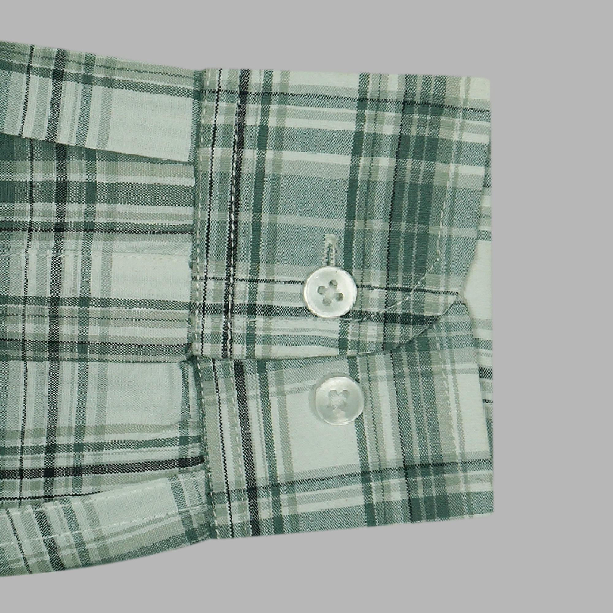 Men's 100% Cotton Checkered Full Sleeves Shirt (Grey)