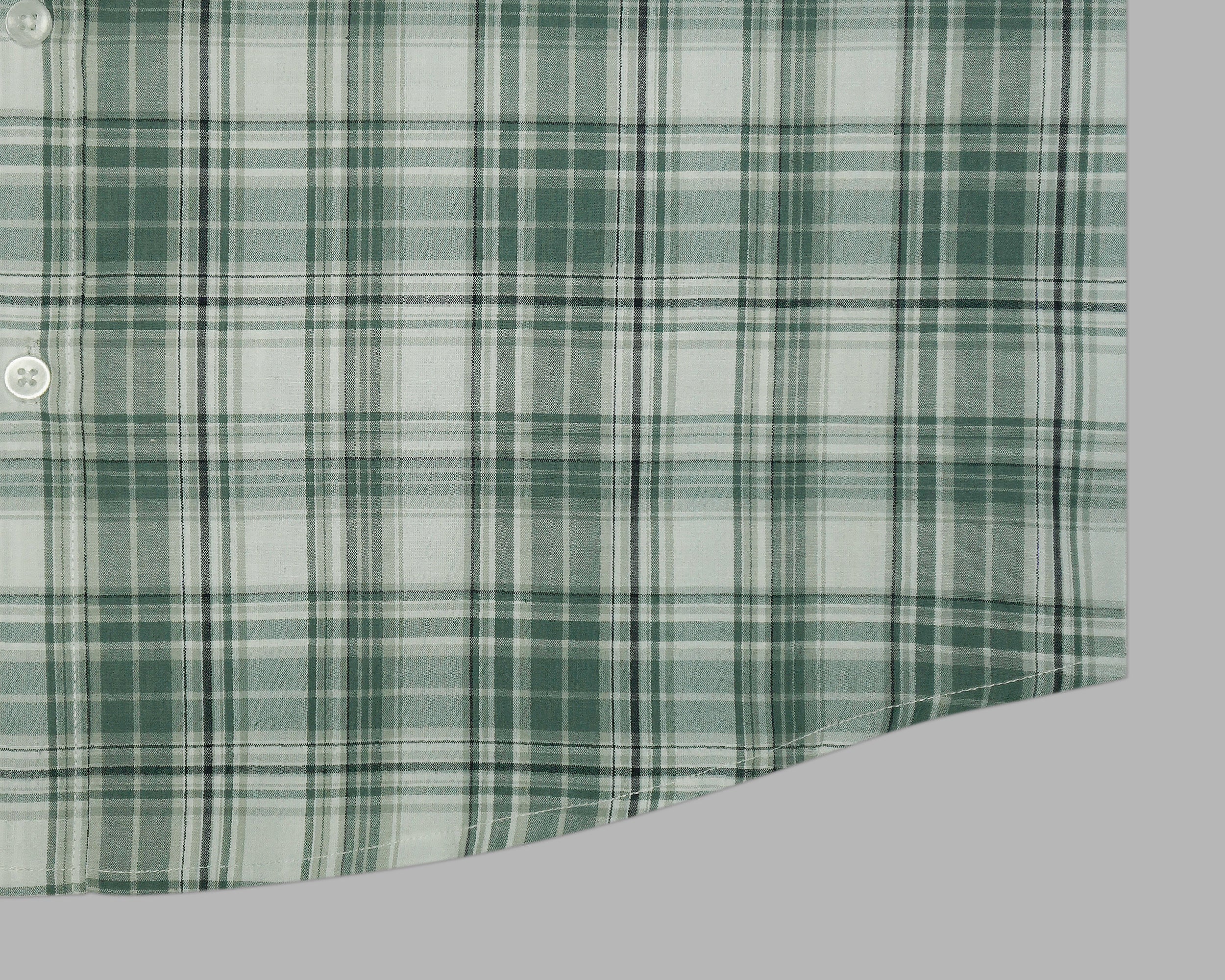 Men's 100% Cotton Checkered Full Sleeves Shirt (Grey)