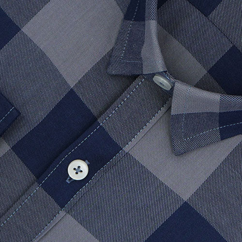 Men's 100% Cotton Big / Buffalo Checkered Full Sleeves Shirt (Steel Grey) FSF512831_3