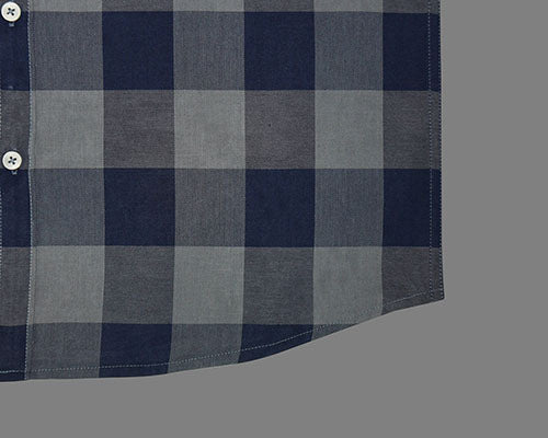 Men's 100% Cotton Big / Buffalo Checkered Full Sleeves Shirt (Steel Grey) FSF512831_6