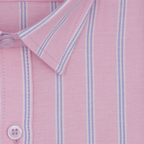 Men's 100% Cotton Shadow Striped Full Sleeves Shirt (Pink) FSF514711_2