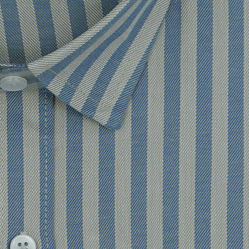 Men's 100% Cotton Bengal Striped Full Sleeves Shirt (Blue) FSF517147_2