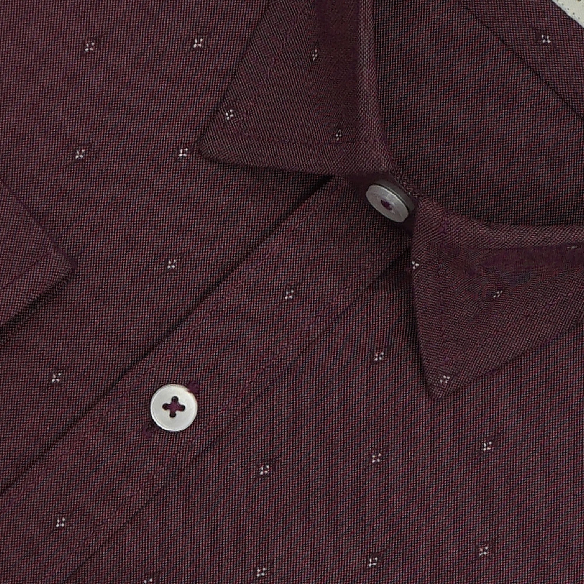 Men's 100% Cotton Printed Full Sleeves Shirts (Wine)