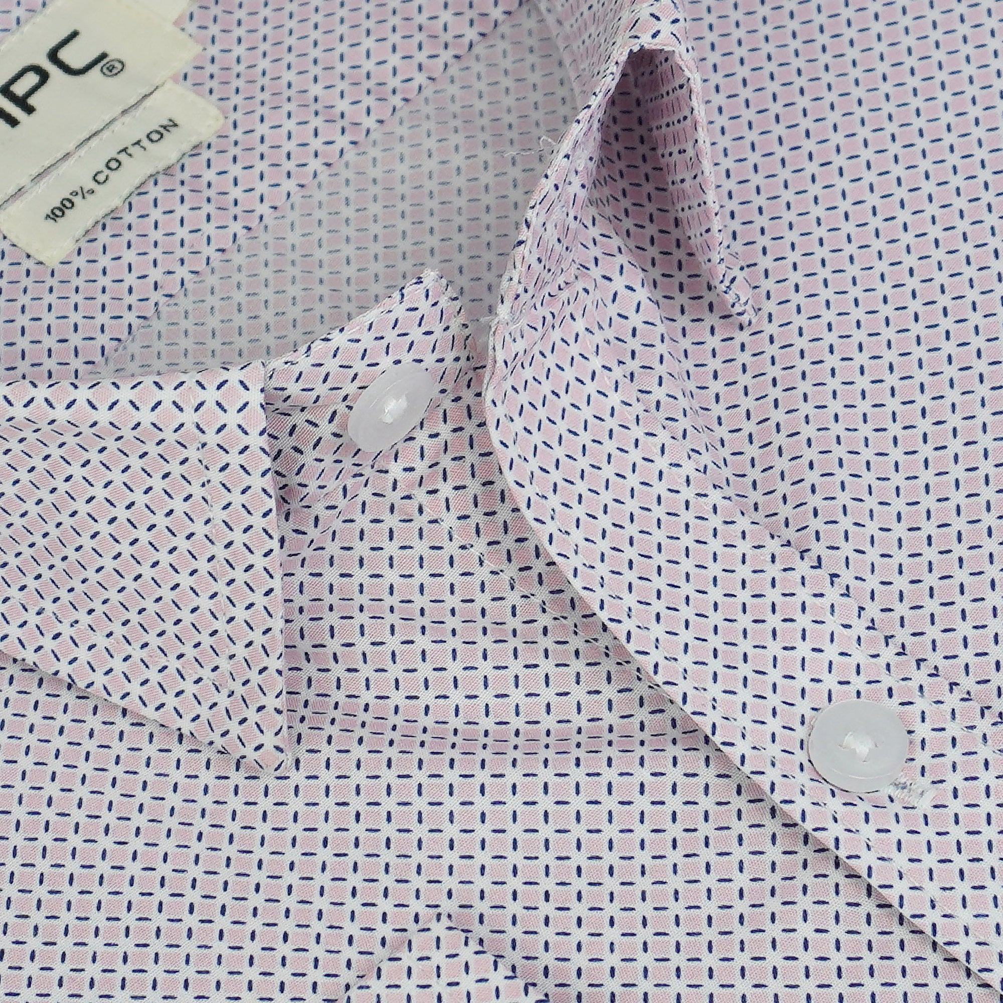 Men's 100% Cotton Printed Full Sleeves Shirts (Peach)
