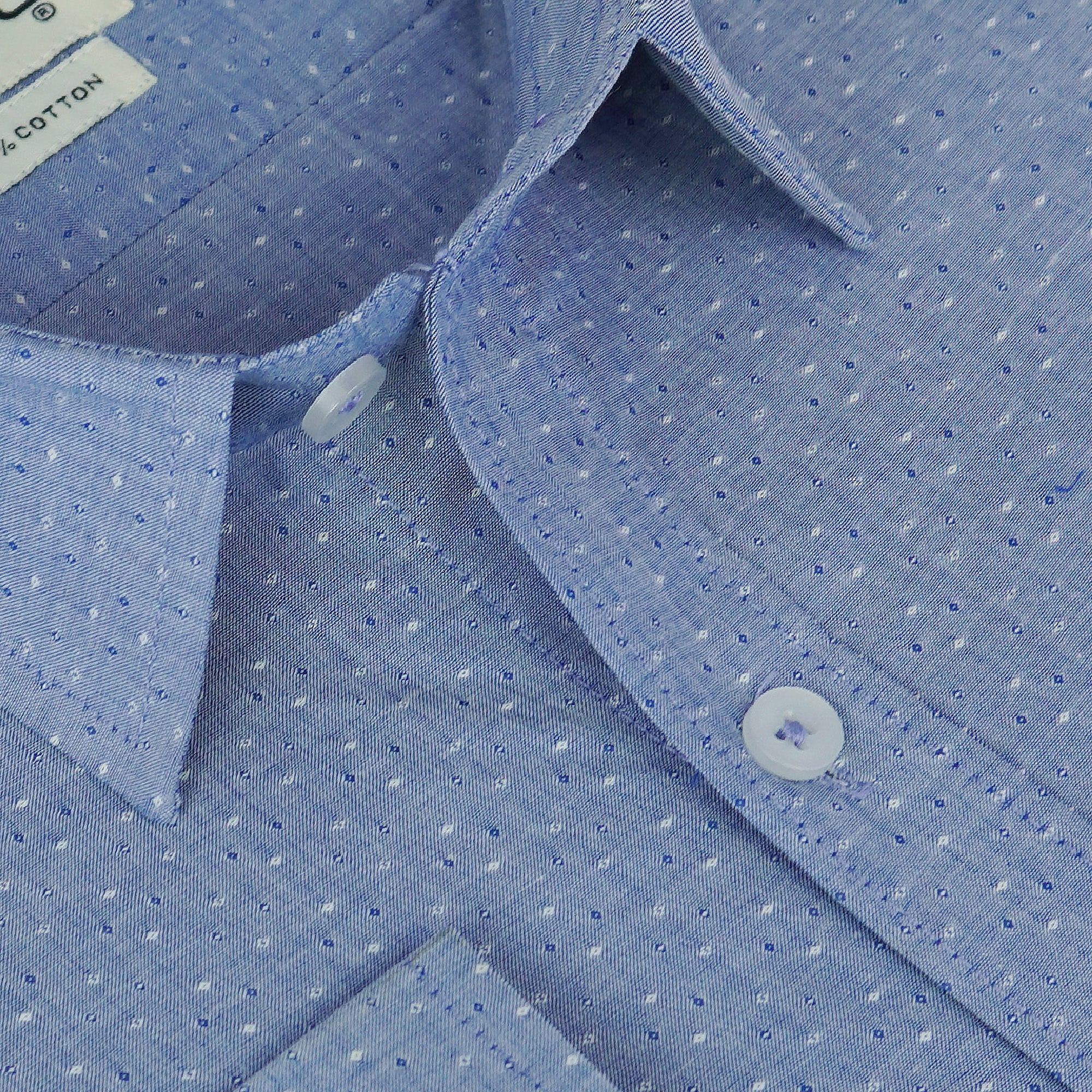 Men's 100% Cotton Printed Full Sleeves Shirts (Blue)