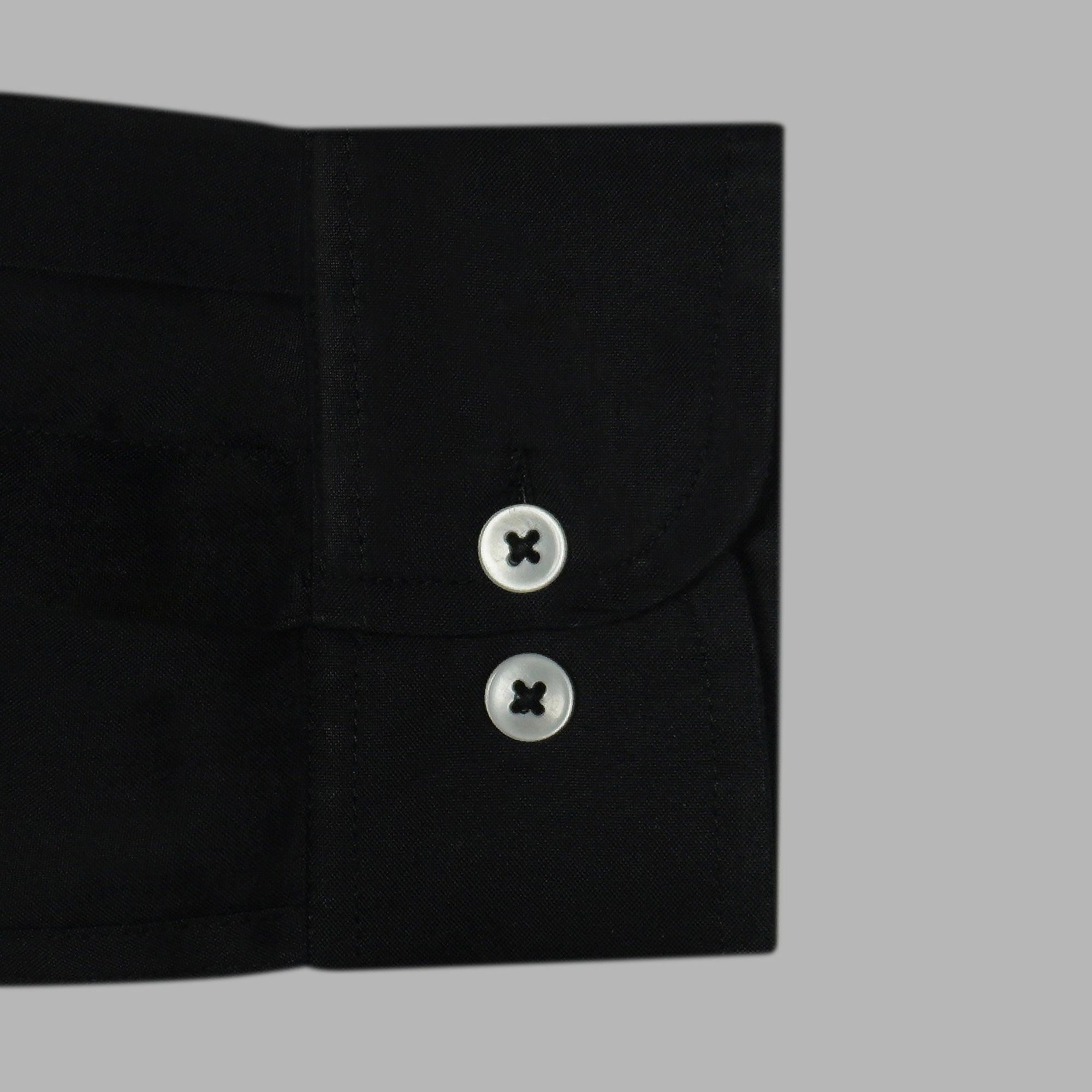Men's 100% Cotton Plain Full Sleeves Shirts (Black)