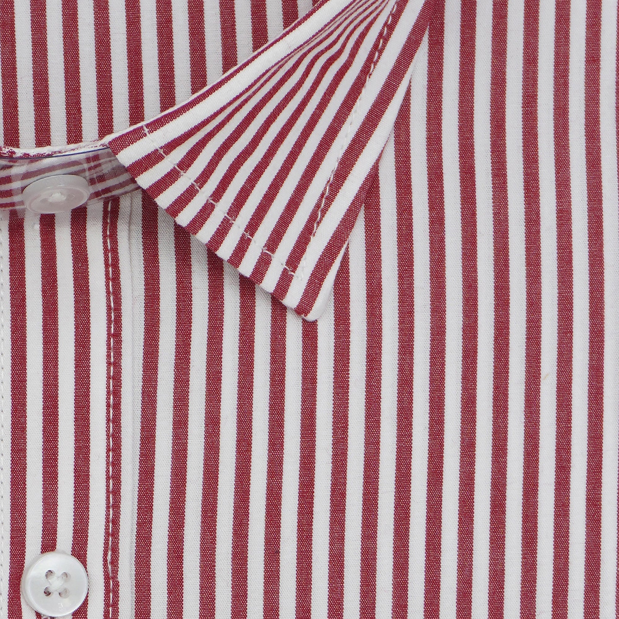 Men's 100% Cotton Striped Full Sleeves Shirts (Red)